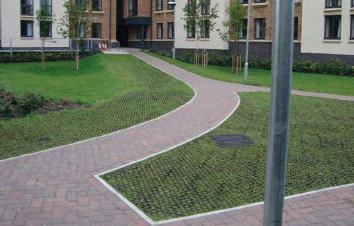 Grassroad — completed residential project with curved green path