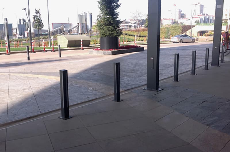 Akasya Shopping Mall driveway stamped concrete finished view